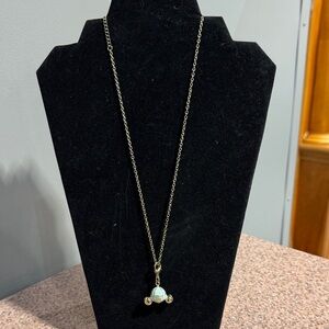 Disney cinderella carriage Gold Necklace
